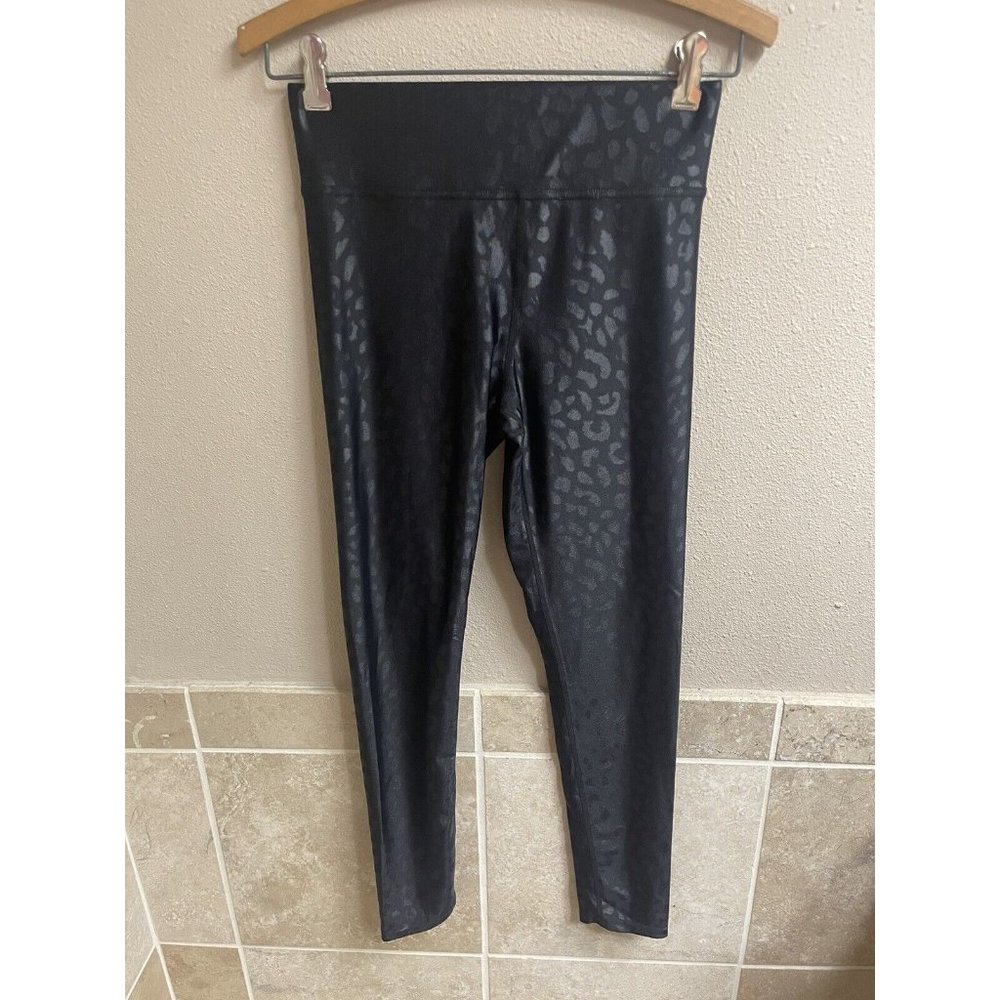 Carbon 38 Legging Cheetah Print Black Ankle Small